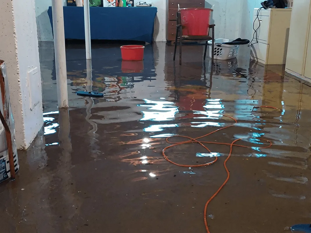 Basement with boiler, cabinets and washing machine completely flooded in Portland, OR